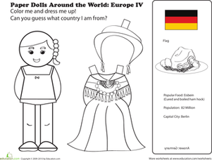 German Paper Doll