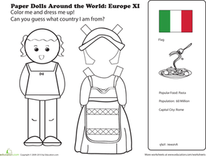 Italian Paper Doll