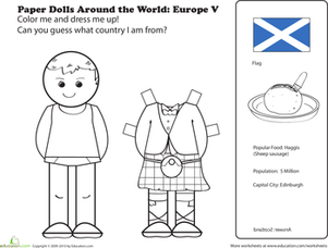 Scottish Paper Doll