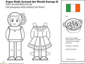 Irish Paper Doll
