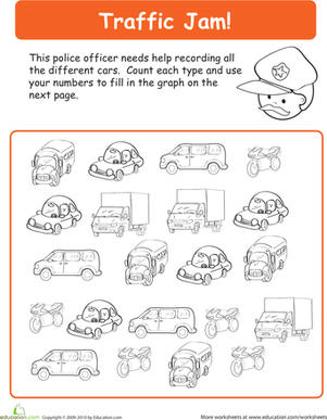 Practice Sorting and Counting in a Traffic Jam