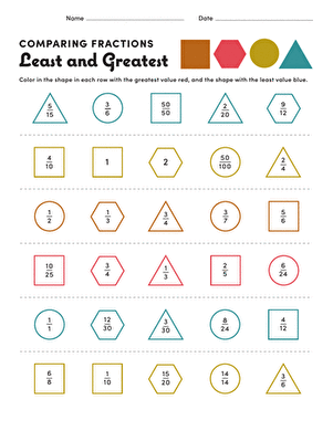 Comparing Fractions: Least and Greatest