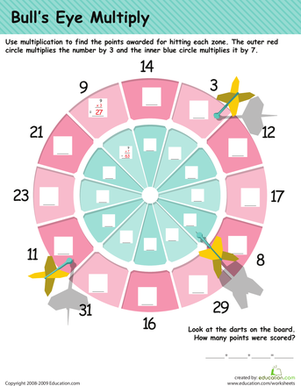 Multiplication Practice: Darts!