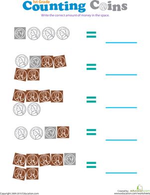 Counting Coins: Pennies, Nickels, and Dimes