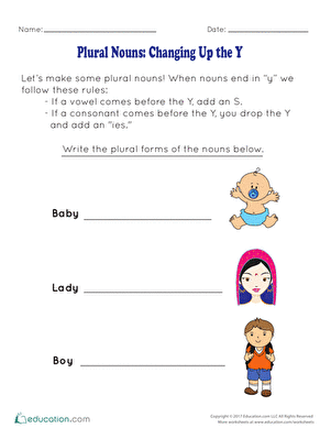 Plural Nouns: Changing Up the Y