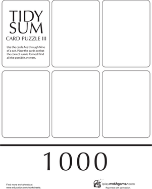 Tidy Sum 1000