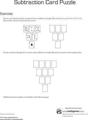 Card Puzzle: Subtraction