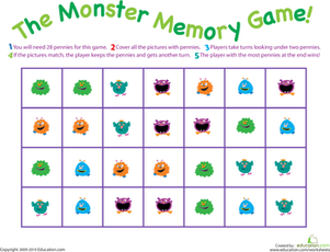 Monster Memory Game