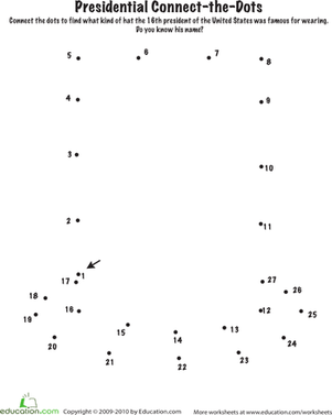 Connect the Dots: Draw Lincoln's Hat!