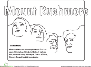 Color Mount Rushmore!