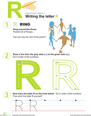 R is for Ring! Practice Writing the Letter R