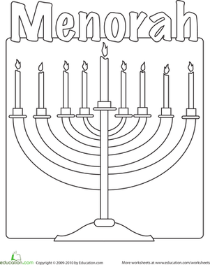 Color the Menorah