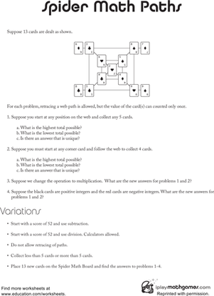 Spider Math Paths