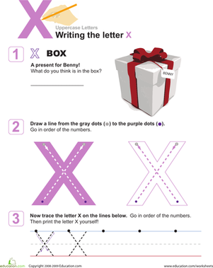 X is for Box! Practice Writing the Letter X