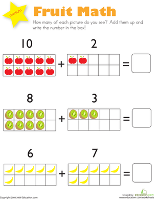 Addition: Fruit Math