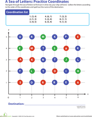 Coordinate Grid: A Sea of Letters