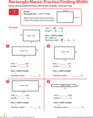 Rectangle Algebra: Find the Missing Width
