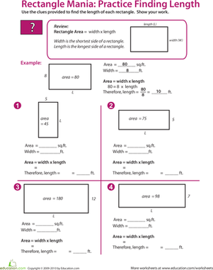Rectangle Algebra: Find the Missing Length