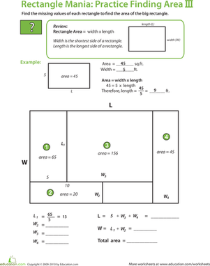 Rectangle Algebra: Find the Total Area II