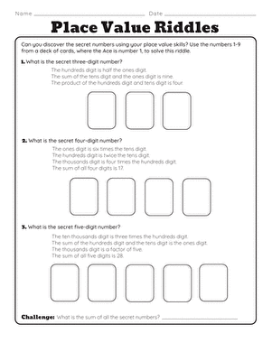 Place Value Riddles