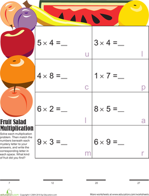 Mystery Fruit Multiplication 7