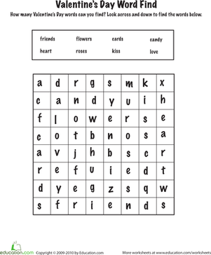 Valentine Word Search