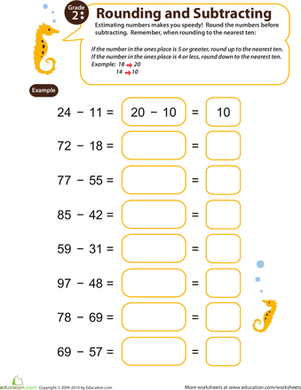 Speedy Rounding and Subtracting 4