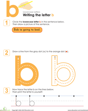 Writing the Letter b