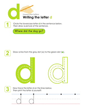 Writing the Letter d