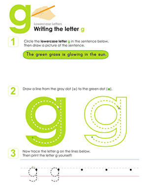 Writing the Letter g