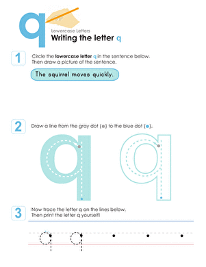Writing the Letter q