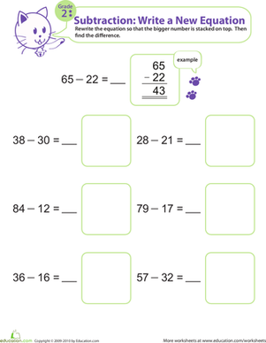 Writing Subtraction Equations 2