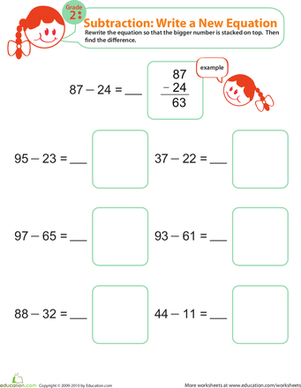 Writing Subtraction Equations 3