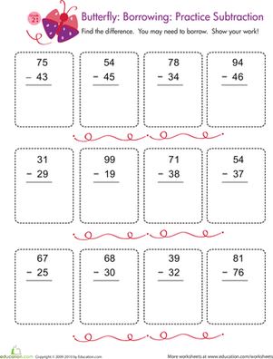 Butterfly: Subtraction by Borrowing