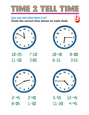 Time 2 Tell Time 9