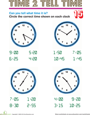 Time 2 Tell Time 15