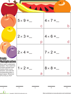 Mystery Fruit Multiplication 3