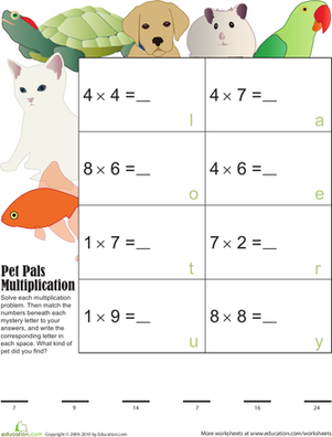 Pet Pals Multiplication