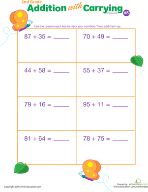 Addition with Carrying 8