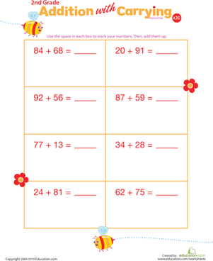 Addition with Carrying 20