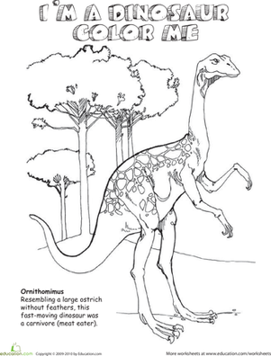 Color the Ornithomimus