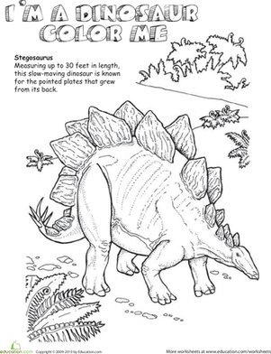 Color a Stegosaurus