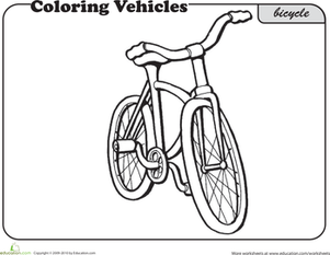 Bicycle Coloring Page