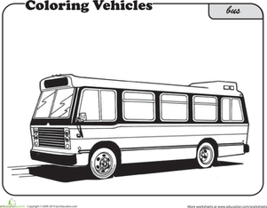 Bus Coloring Page