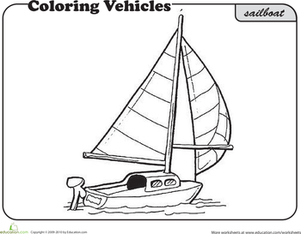 Sailboat Coloring Page