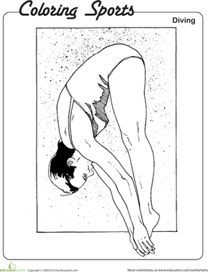 High Diver Coloring Page