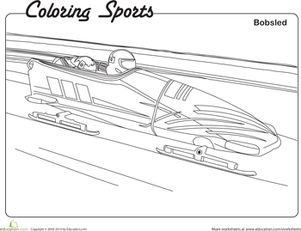 Bobsled Coloring Page