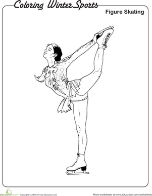 Figure Skating Coloring Page
