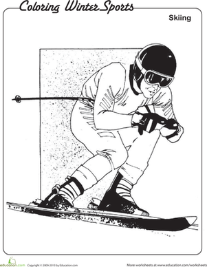 Coloring Winter Sports: Skiing