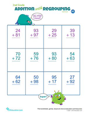 Double Digits! Practice Vertical Addition with Regrouping 5